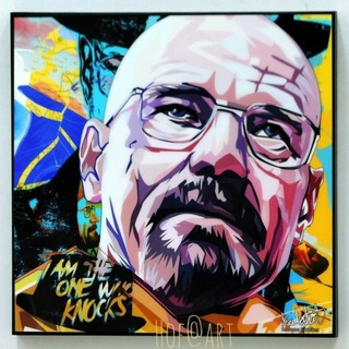 Walter white #2 วอลเตอร์ ไวท์  Heisenberg ไฮเซนเบิร์ก Breaking bad รูปภาพ​ติด​ผนัง​ pop art  กรอบรูป ของขวัญ แต่ง​บ้าน