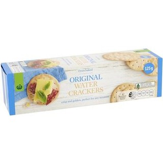 Woolworths Water Crackers Plain 125g   แครกเกอร์คราสสิค