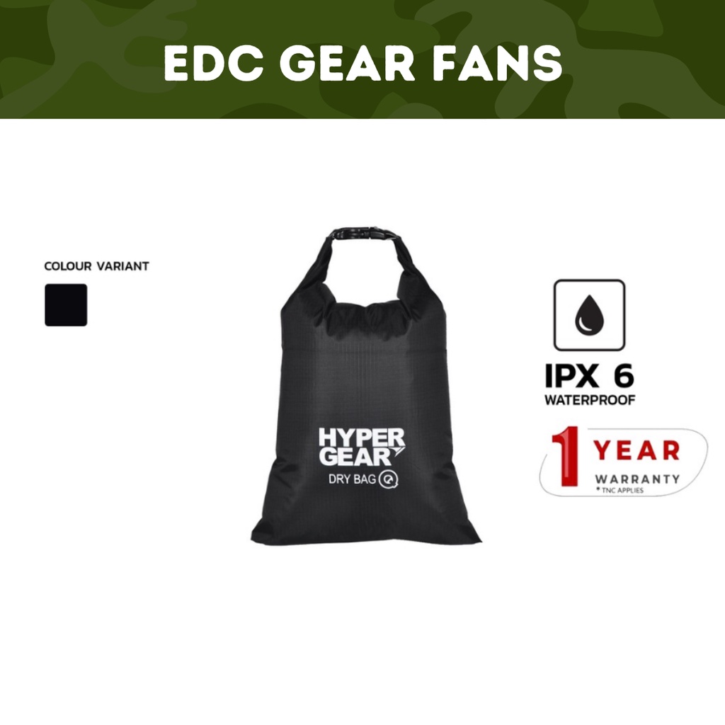 Hypergear Dry Bag Q 2L (ล้างทําความสะอาดได้ / น้ําหนักเบา / Travel Organiser)