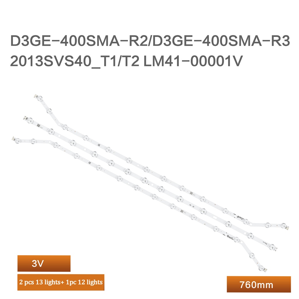 3 ชิ้น/เซ็ต Backlight สําหรับ Samsung 40 นิ้ว UA40EH5000, UA40EH5000R, UA40EH5000RXXP Led Backlight 