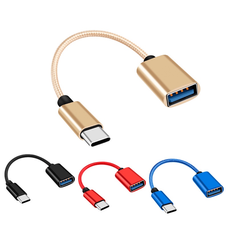 อะแดปเตอร์ USB ตัวเมีย เป็น Type C ตัวผู้ 16 ซม. OTG USB 2.0 สําหรับอุปกรณ์เชื่อมต่อ USB และ Type C