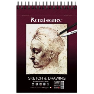 สมุดวาดเขียนเรานาซองซ์ ขนาด 148x210มม. 90แกรม 60แผ่น R-702 Sketch &amp; Drawing Pad ราคาขายต่อเล่ม