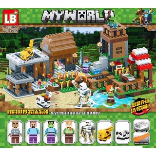 ของเล่นตัวต่อเลโก้ตัวต่อมายคราฟ Minecraft บ้านมายคราฟ ป้อมมายคราฟ หมู่บ้านมายคราฟ LB600 / LB593/ 6060 /QL0582/QL0555 #1