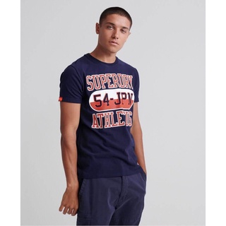 SUPERDRY TRACK &amp; FIELD T-Shirt - เสื้อยืด แนววินเทจสำหรับผู้ชาย COTTON