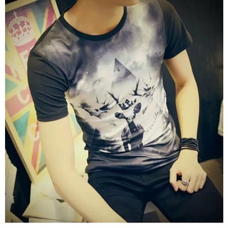 MMSHIRT เสื้อยืดคอกลม แขนสั้น ผู้ชาย เก๋ๆ รุ่น 7021