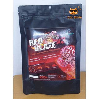 อาหารปลา อาหารเร่งสี Red Blaze 100 กรัม สูตรเร่งแดง อาหารปลาหมอสี Red Blaze 100กรัม RED ENHANCER FISHFOOD