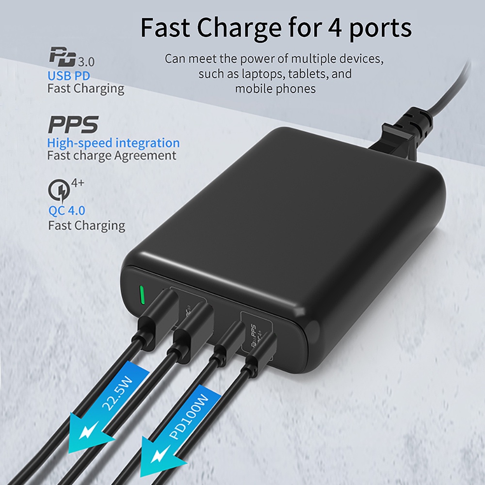 new]High power Laptop charger Multi-port 150W GaN USB C Fast Charger QC4.0  3.0 Type C PD 100W 87W 65W 60W 50W USB Des | Shopee Thailand