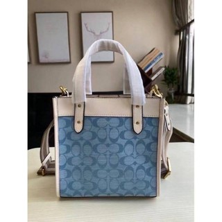 coach chambray tote bag