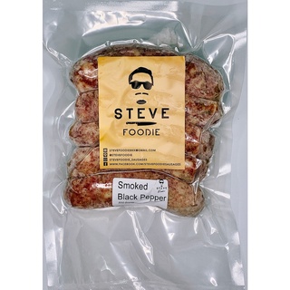 Smoked Black Pepper Sausage/ ไส้กรอกหมูรมควันพริกไทยดำ