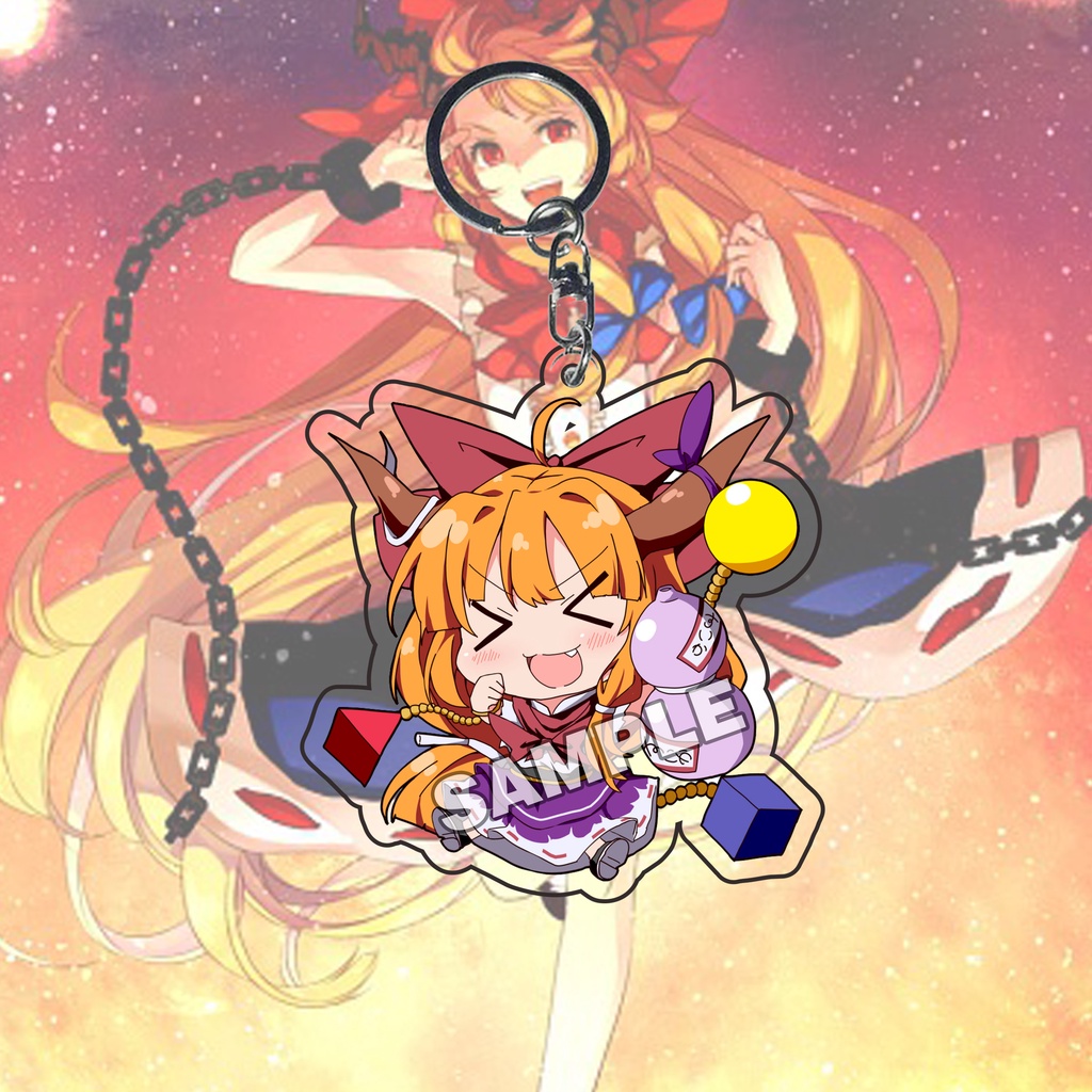 Gantungan พวงกุญแจอนิเมะ Touhou Project Ibuki Suika Ganci - พวงกุญแจ - ของที่ระลึก - อะนิเมะ