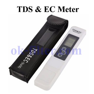 ปากกา TDS &amp; EC Meter วัดสารละลายรวมในน้ำ, การนำไฟฟ้า และอุณหภูมิ