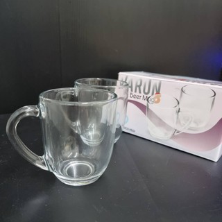 แก้ว Varun MUG ขนาด  9 cm  ด้ามจับถนัดมือ สำหรับใส่เครื่องดื่มเย็น ร้อน รูปทรงสวยงามน่าใช้ แพ็ค2 ใบ