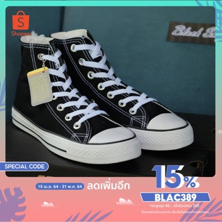 [ลด15%ใช้BLAC389] Converse All Star (Classic) ox - Black Hi รุ่นฮิต สีดำ หุ้มข้อ รองเท้าผ้าใบ คอนเวิร์ส ได้ทั้งชายหญิง