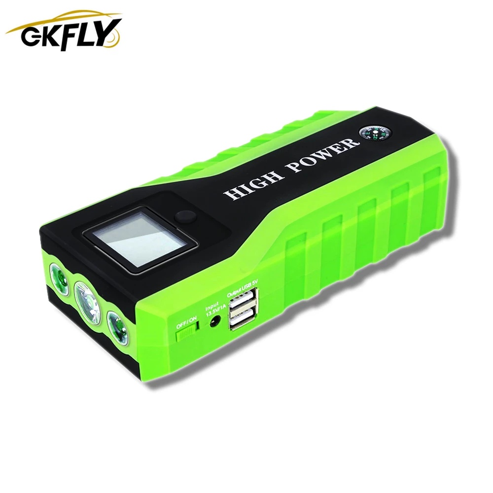 แบตเตอรี่รถยนต์ GKFLY 1000A Starting Device Cable 20000mAh 12V Car Jump