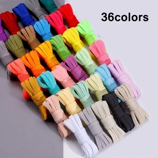 เชือกผูกรองเท้าแบบเรียบ 8มม. x 120ซม. 36 สีให้เลือก