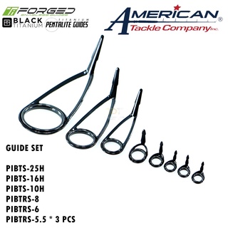 AMERICAN TACKLE PENTALITE BLACK TITANIUM GUIDES SETS สปินนิ่งเซต 8 ตัว เริ่ม 25H จบ 5.5