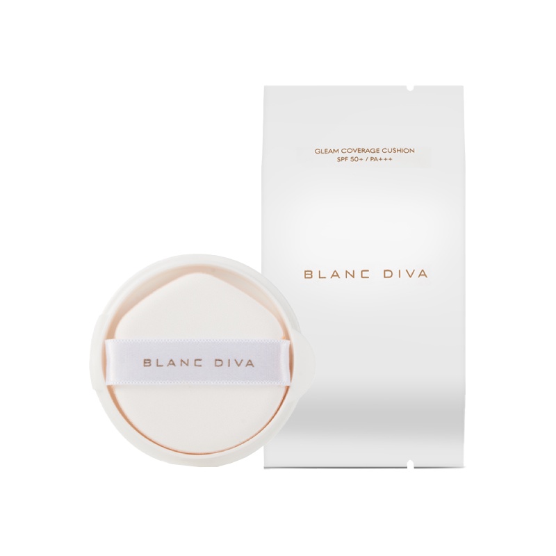 [BLANC DIVA] GLEAM COVERAGE CUSHION REFILL13G SPF 50+/PA+++  | คอนซีลเลอร์ รองพื้น กึ่งแมตต์ แบรนด์เ