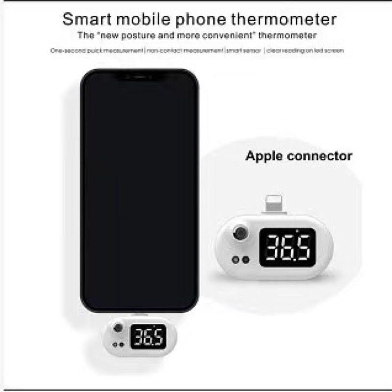 Mobile phone thermometer วัดอุณหภูมิร่างกาย ผ่านช่องเสียบมือถือ เทอร์โมมิเตอร์ USB โทรศัพท์มือถือสมาร์ทโฟน