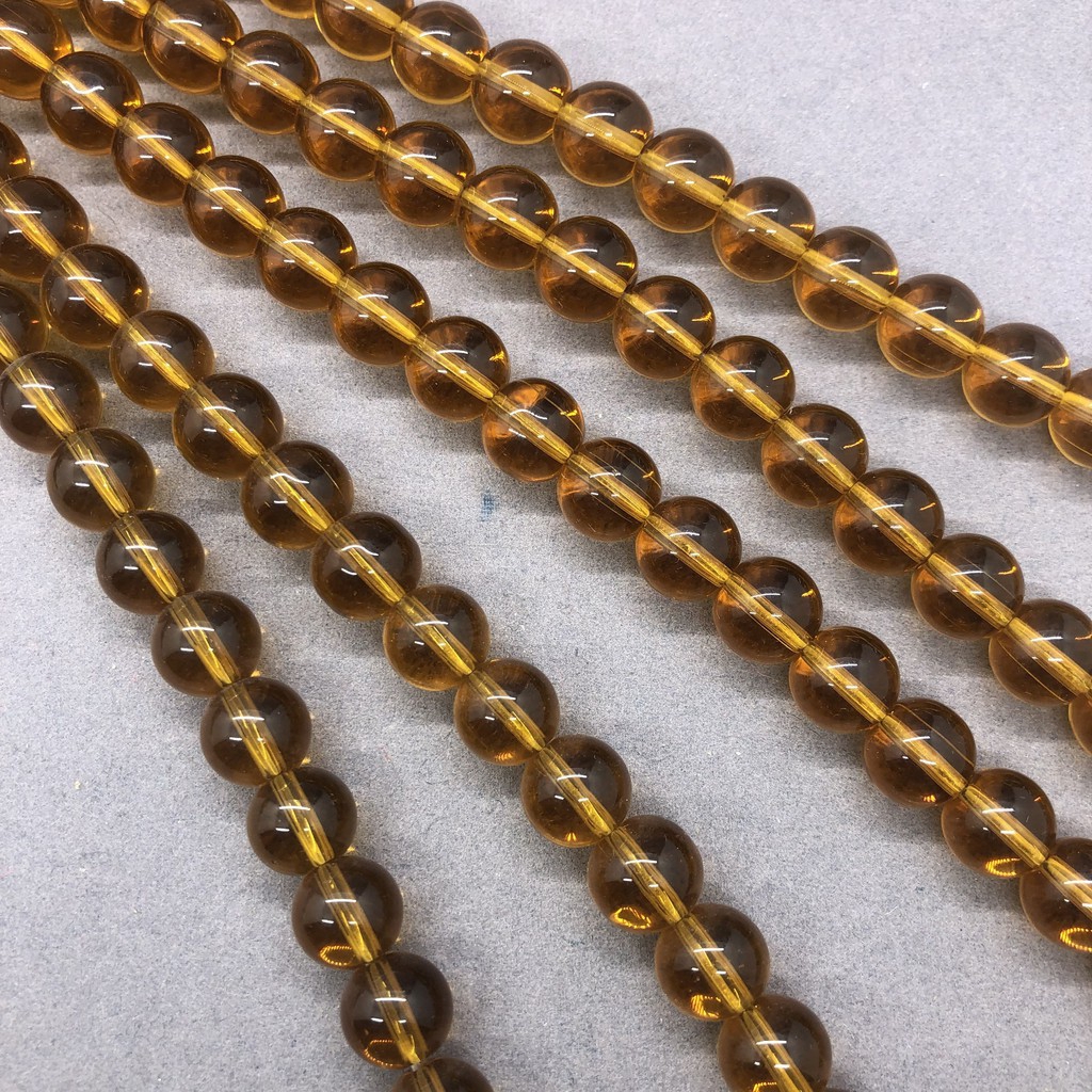Brown Quartz Crystal Beads สีน้ำตาลควอตซ์คริสตัลลูกปัด 4-12 มิลลิเมตร Diy สำหรับเครื่องประดับสร้อยข้อมือที่ทำด้วยมือ
