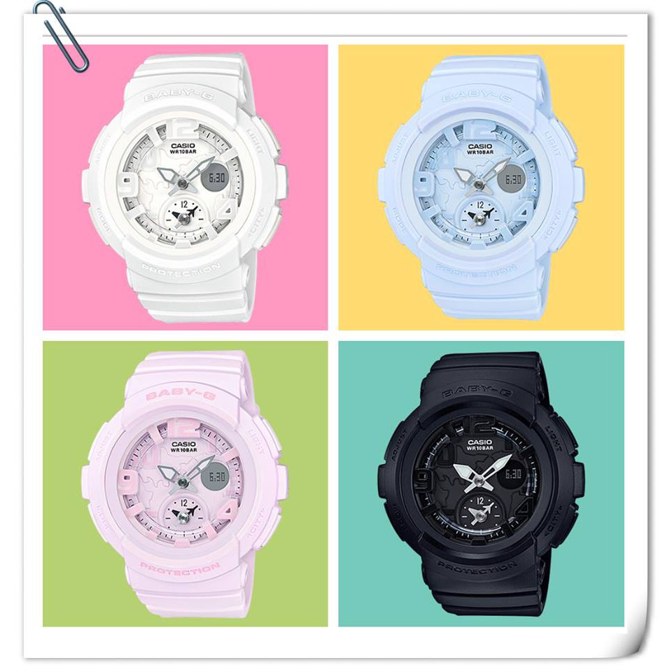 Casio Baby-G นาฬิกาข้อมือผู้หญิง สายเรซิ่น รุ่น BGA-190BC BGA-190BE BGA-190