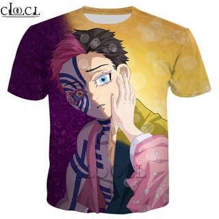 MUGEN เสื้อยืดพิมพ์ลาย CLOOCL Kimetsu No Yaiba 3 D สไตล์ฮิปฮอปสําหรับผู้ชาย