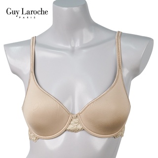 Guy Laroche  GB7N69 เสริมโครงอ่อน เต้าเรียบแต่งลูกไม้ ฟองบางMold 4/5 คัพเต้าเรียบเนียนไร้รอยตะเข็บเรียบเนียน