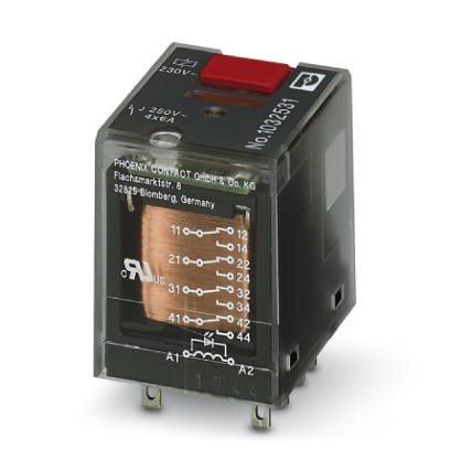 รีเลย์ 4 คอนแทค Relay 6A 230VAC Phoenix contact PX4-230 VAC - REL-IR-BL/L-230AC/4X21(1032531)