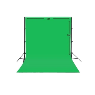 Backdrop Stand ชุดขาตั้งฉากขนาด 200x200cm/ฉากกรีนสกรีนผ้าทอ5สี Screen Non-woven fabrics backdrop.พร้อมส่ง