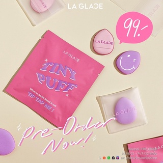 (พร้อมส่ง/3ชิ้นถูกลง)💖Tiny puff laglace พัฟจิ๋วเมคอัพลา กลาส พัฟลากลาส พัฟเกลี่ยรองพื้น คอนซีลเลอร์ ครีมบลัช