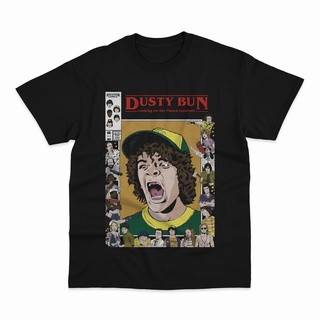 ผ้าฝ้ายคอกลมเสื้อยืด พิมพ์ลายภาพยนตร์ Stranger Things Dusty Bun Dustin Serial สําหรับผู้ชายfrom S-4XL