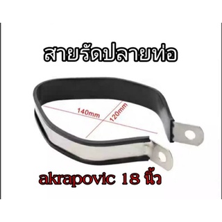 สายรัดปลายท่ออาคา18 นิ้วใบอ้วน ผลิตจากสแตนเลสพร้อมยางรอง