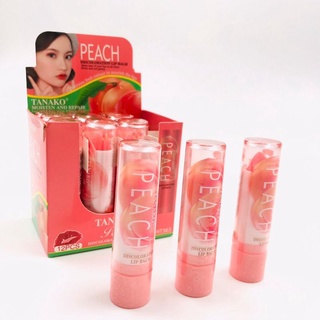 (12แท่ง)ลิปมันกลิ่นลูกพีชTANAKO PEACH HT-363