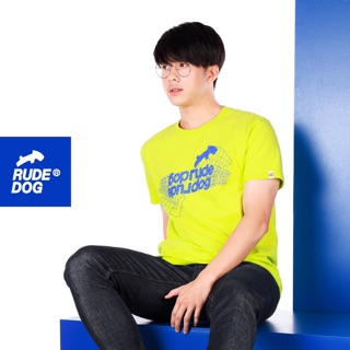 Rudedog NaN-T-shirt เสื้อยืด รุ่น Rushbar แฟชั่นคอกลม ลายสกรีน ผ้าฝ้าย cotton