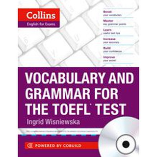 DKTODAY หนังสือ COLLINS VOCABULARY AND GRAMMAR FOR THE TOEFL TEST