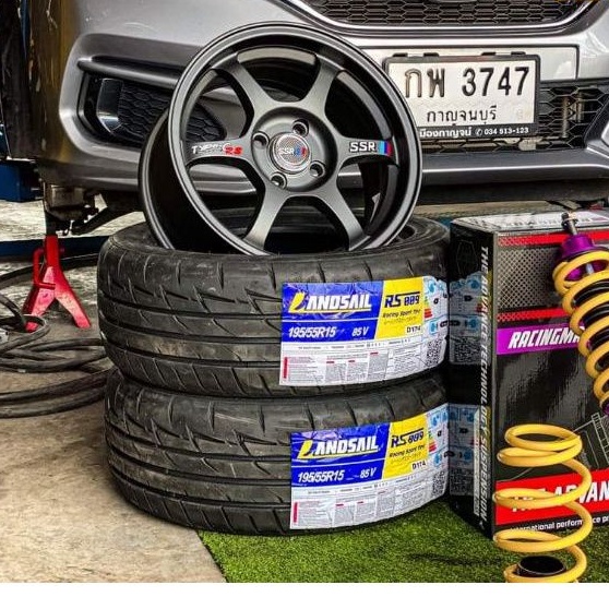 ล้อ​ SSR​ ขอบ15​ 4รู​100 พร้อมยาง​ 195​/50R15, 195/55R15​ ปี24 พร้อมส่ง