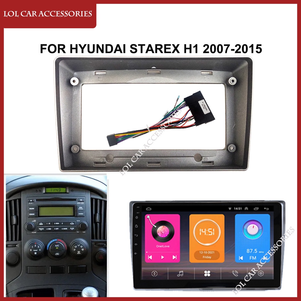 กรอบแผงเครื่องเล่น MP5 วิทยุ 9 นิ้ว สําหรับ HYUNDAI STAREX H1 2007-2015 Android 2din