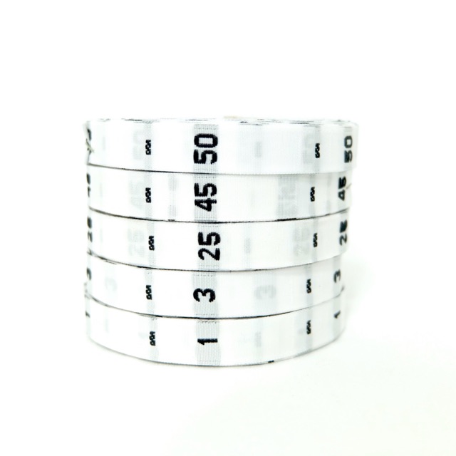 ป้ายไซส์ตัวเลข 1-50 แบบทอ เนื้อผ้าสีขาว ✅พร้อมส่ง