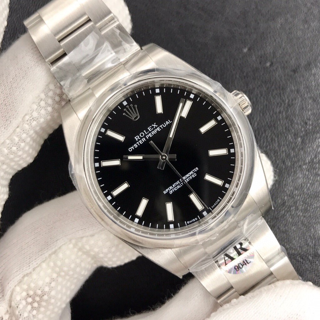 พรี ราคา17400 Rolex OYSTER 114300-0005 ชาย​ผู้หญิง​ นาฬิกาแฟชั่น นาฬิกาแบรนด์เนม size39mm