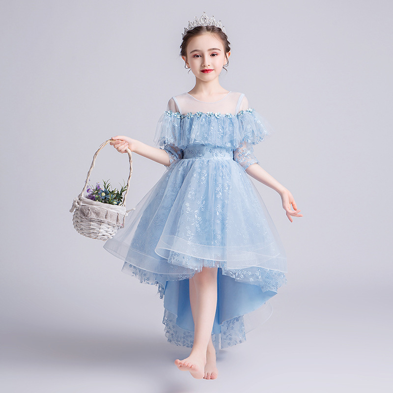 Ready stock Children dress Pompon yarn princess dress Flower girl dress