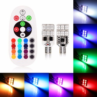 SMD T10 12 ดวง 16 สี พร้อมรีโมทควบคุม