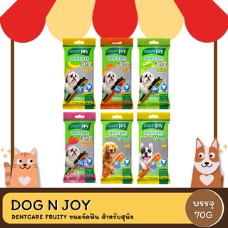 Dog N Joy Dentcare Fruity ขนมขัดฟัน สำหรับสุนัข ขนาด 70 กรัม