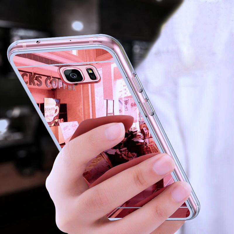 เคสกระจกหรูหราเคสโทรศัพท์มือถือ Tpu สําหรับ Samsung Galaxy G 530 J 3 J 5 J 7 Prime J 2 Pro J 4 J 6 Plus J 8 2018 C 9