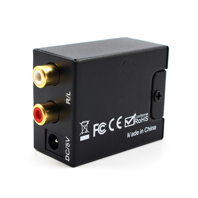Optical Coaxial Toslink Digital to Analog Audio Converter Adapter RCA L ...