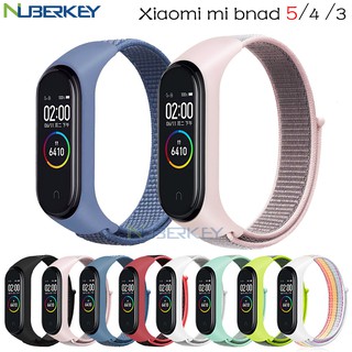 สายนาฬิกาข้อมือ ไนล่อน สำหรับนาฬิกา for Xiaomi Mi Band 7/6/5/4/3 Bracelet Mi Band 5 NFC 6/7