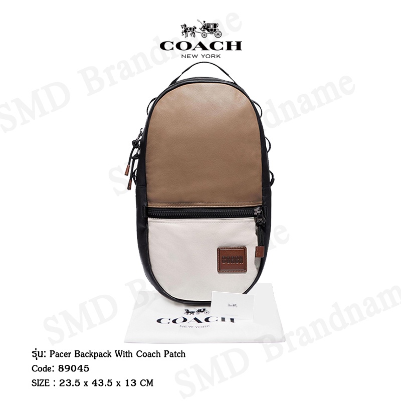 COACH กระเป๋าเป้สะพายหลัง รุ่น Pacer Backpack With Coach Patch Code: 89045