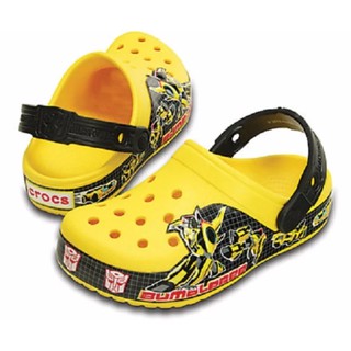 CROCS รองเท้าลำลองเด็กผู้ชาย Crocband Transformers Bumblebee ไซส์ C8/9 สีเหลือง