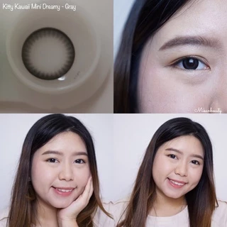 คอนแทคเลนส์ Dreamy Brown / Gray (Kitty Kawaii) ขนาดบิ๊กอาย 🌷