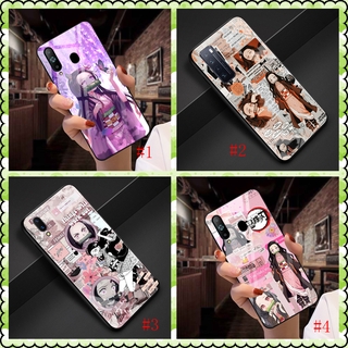 เคสโทรศัพท์มือถือ ลายดาว สําหรับ Samsung Galaxy A6 A8 A9 Plus Star Pro A03 Core A03S A10 A11 M11 230411 เคสโทรศัพท์กระจกนิรภัย ลายดาบพิฆาตอสูร Kimetsu no Yaiba Kamado Nezuko