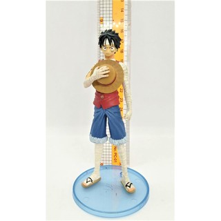 [ มือสอง งานแท้ ญี่ปุ่น ] Luffy ลูฟี่ Super Stylign 3D2Y ขนาดสินค้าสูง 6"  ฐานฟ้าใส วันพีช Pirate Onepiece Banpresto