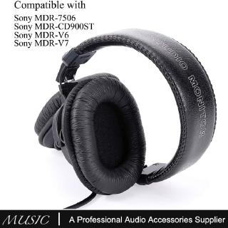 แผ่นครอบหูฟัง มีฮู้ด สําหรับ Sony Mdr-7506 Mdr-V6 Mdr-V7 Mdr-Cd900St 2 ชิ้น